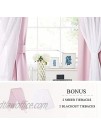 PONY DANCE Pink Curtains for Bedroom Nursery Layered Curtains Sheer Blackout Draperies with Tie-Backs Windows Covering 52 x 84 inches Light Pink 2 Panels
