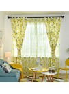 pureaqu Nordic Style Yellow Lemon Pattern Window Sheer Curtain Panels for Kids Nursery Room Rod Pocket Printed Semi Sheer Voile Curtain Drapes Tulle for Kitchen 1 Panel W39 H63 Inch