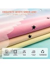 Stiio Kids Blackout Curtains 2 Panels Star Cutout Ombre Stripe Rainbow Curtains Light Blocking Window Treatment for Girls Bedroom Home Decor W52 x L63 inches