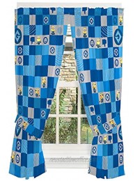 Universal Despicable Me 3 Minions Kids Room Window Curtain Panels with Tie Backs 82" x 63" Blue
