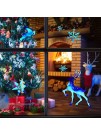 200 Pieces Christmas Window Clings Large Xmas Reindeer and Snowflake Window Stickers Winter Window Decals Home Christmas Decorations for Window Glass Mirror Decorations Ornament Xmas Holiday Supplies