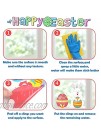 4 Sheets Easter Theme Kitchen、Window Decoration Stickers（Double-Side）， Easter、Egg、Bunny and Chick Carrot Window Stickers Decals for Home Office Kids School Party Decorations Supplies
