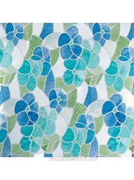 d-c-fix 346-0213-4PK Self-Adhesive Privacy Glass Window Film 17" x 78" Roll Stained Glass Blue Green 4-Pack