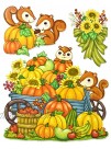 Gift Boutique Thanksgiving Window Cling Decorations Pack of 6 Fall Autumn Harvest Party Decor