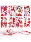 Konsait Valentine's Day Window Clings Decorations 8 Sheets Valentine's Day Window Glass Stickers Decals Red Heart Flower Cupid Lips I Love You Valentines Wedding Anniversary Party Favors Supplies