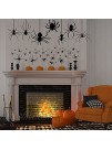 Thenshop 209 Pieces 4 Sheets Halloween Spider Stickers Large Spider Stickers Spider Style Wall Decal Removable Scary Spider Stickers Halloween Wall Clings for Halloween Party Wall Home Room Decors