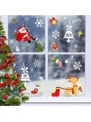 TOUTN Christmas Window Clings Electrostatic Stickers Decoration Santa Claus Snowflake Elk Bells Set Door Window Glass Stickers Home Room Decor 10 Pack