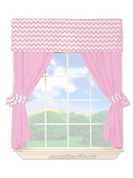 Baby Doll Bedding Chevron Window Valance and Curtain Set Pink