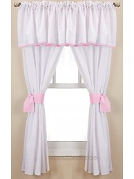 Baby Doll Bedding Forever Mine Junior 5 Piece Window Valance Curtain Set Pink