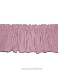 Baby Doll Bedding Solid Two Tone Window Valance Pink Lavander