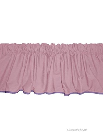 Baby Doll Bedding Solid Two Tone Window Valance Pink Lavander