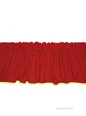 Baby Doll Bedding Solid Two Tone Window Valance Red Yellow