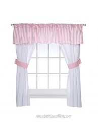 Baby Doll Candyland 5 Piece Window Valance and Curtain Set Pink