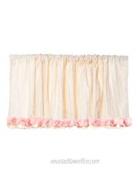 Glenna Jean Victoria Valance Ivory Crinkle with Roses 96" x 21"