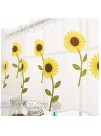 WPKIRA Voile Sheer Valance Kitchen Window Treatment Voile Valances Rod Pocket Embroidery Sunflower Sheer Tier Curtains for Small Window FrenchSunflower 1 Panel Per Package 39" Wide x 21" Long