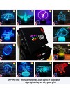 3D Artistic Gymnastics Night Light USB Powered Touch Switch Remote Control LED Decor Optical Illusion 3D Lamp 7 16 Colors Changing Xmas Brithday Children Kids Toy Christmas Gift