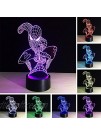 3D Night Lamp Optical Novelty Illusion Led Light Smart Touch Dimmer Lights 7 Color Changing Bedroom Home Decoration Visual RGB Gradient Table Lamps for Kids Gift Spiderman