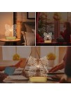 3D Optical Illusion Lamp Butterfly Night Light for Kids Baby Girl Bedroom Decor Gifts,Soft Warm White Colors Wooden Base Bedside Table Lamp