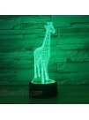 Animals Giraffe 3D Night Light Touch LED Table Desk Lamps 7 Color Changeable Desk Lamp Table Household Room Decoration Gift,Birthday Gift Christmas Gift Toys for Children Kids