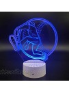 Baseball Lamp for Kids 3D Illusion Night Light 7 Colors Desk Lamp 2 Patterns Gift for Boys and Girls Sports Fan