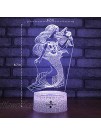 Easuntec Mermaid Toys Night Light with Remote & Smart Touch 7 Colors + 16 Colors Changing Dimmable Mermaid Gifts 1 2 3 4 5 6 7 8 Year Old Girl Gifts Mermaid 16WT