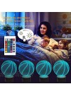 FULLOSUN Basketball 3D Night Light Birthday Gift Lamp Light Up Basketball Gifts 3D Illusion Lamp with Remote Control 16 Colors Changing Sport Fan Room Decoration Boy Kids Room Idea