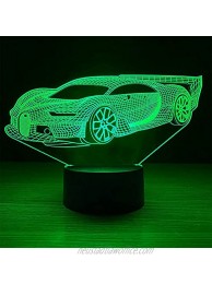 JMLLYCO Sports Car Toy,Race Car Night Light with Timer & Remote Control & Smart Touch 7 Colors Changing LED Sports Car Bedside lamp for Adult or Kids as Birthday Gift or Holidays Present