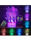 LONGXU Unicorn Gifts Lamps Night Lights for Kids Night Light with Remote & Smart Touch 7 Colors + 16 Colors Changing Dimmable Unicorn Toys 3 4 5 6 7 8 9 Year Old Girl Gifts Unicorn Pegasus