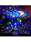 MOKOQI Baby Night Light Lamps for Bedroom ,Romantic Rotating Star with Sky Moon Cosmos 2 Projector Lights Color Changing LED for Kids Girls Boys Baby Nursery GiftBlack-2 Lids