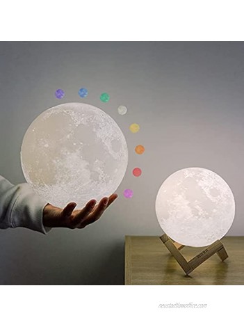 Moon Lamp 4.7" mono living LED Moon Night Light with Stand Remote Control House Warming Gifts Cute Gifts for Women Things for Teen Girls Room Nursery Birthday Boyfriend Girlfriend