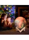 Moon Lamp Kids Night Light Galaxy Lamp 5.9 inch 16 Colors LED 3D Star Moon Light with Wood Stand Remote & Touch Control USB Rechargeable Gift for Baby Girls Boys Birthday Galaxy