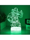 Raven Battle Royale LED Lamp with Crack Base Changeable USB Touch Light 3D Visual Bulbing lampen Children's Room Decor Holiday Light