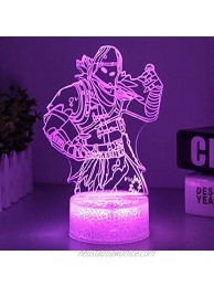 Raven Battle Royale LED Lamp with Crack Base Changeable USB Touch Light 3D Visual Bulbing lampen Children's Room Decor Holiday Light