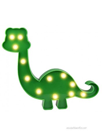 Super Cute Dinosaur LED Night Light Childen Kids Bedroom Decorative Table Lamps Marquee Animal Sign Gift for All Dinosaur Lovers! Dinosaur Green