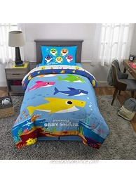 Baby Shark 2pc Twin Full Reversible Comforter and Sham Bedding Set