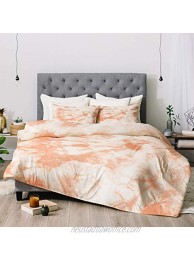 Deny Designs Amy Sia Tie Dye 3 Peach Comforter Set with Pillow Shams King Orange