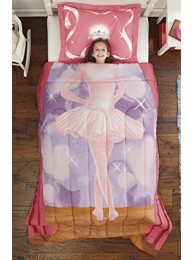 Dream Big Ballerina Ultra Soft Microfiber 2-Piece Comforter Sham Set Pink Twin