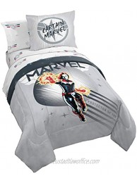 Jay Franco Captain Marvel Cool Energy Twin Bed Set Grey