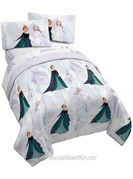 Jay Franco Disney Frozen 2 Spirit 5 Piece Full Size Bed Set Includes Comforter & Sheet Set Bedding Features Elsa & Anna Super Soft Fade Resistant Polyester Official Disney Product