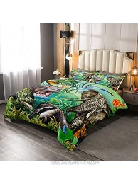 Jungle Animals Down Comforter Full Size Crocodile Hippo Elephant Tiger Bedding Set African Safari Animal Printed Comforter Set For Kids Boys Girls Cartoon Zoo Theme Quilted Duvet With 2 Pillow Cases