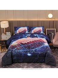 Meeting Story American Soccer Rugby Ball with Ice Comforter Sets for Children Boy Girl Teen Kids,3D Sports Themed Bedding Reversible Comforter Set Navy-Rugby Twin