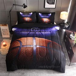 NTBED Basketball Comforter Set Full for Boys Teens 3-Pieces Sports Bedding Comforter ,Microfiber Reversible Printed Quilt Set with 2 Matching Pillow Shams