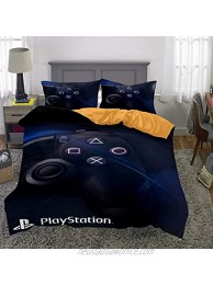 Siyarar Full Size Bedding Set for Kids Teens Play 4 Controller Video Games Bed Comforter Cover with 2 Pillow Case T5