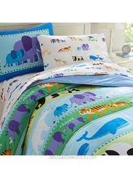 Wildkin Kids 100% Cotton Twin Comforter for Boys & Girls Includes Lightweight Comforter and One Pillow Sham Fits Standard Twin Mattress Certified OEKO-TEX Standard 100 BPA-freeEndangered Animals