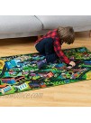 3D Kids Play Mat City Life Car Rug Pretend Play Set for Kids Age 3+ Hot Wheels Track Racing Floor Mats for Kids Room