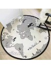 53 Inches Adventure World Map Pattern Baby Crawling Mats Game Blanket Floor Playmats Kids Infant Child Activity Round Rug