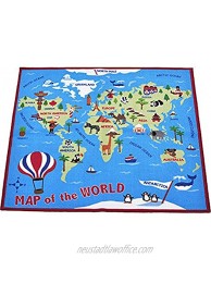 FADFAY Kids Rug World Map Carpet Children's Rug 39''59'
