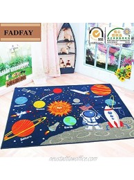 FADFAY Outer Space Kids Rug Cute Kids Room Carpet 39''52''