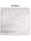 Faux Fur Area Rug Squares Shaggy Fur Fabric Cuts Craft Costume Camera Floor Decorator Carpets Kids Play Rug White 31 x 31 Inches