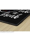 Flagship Carpets Take A Break Childrens Time Clock Classroom Entryway or Home Door Mat or Small Area Rug 30" x 30" Black